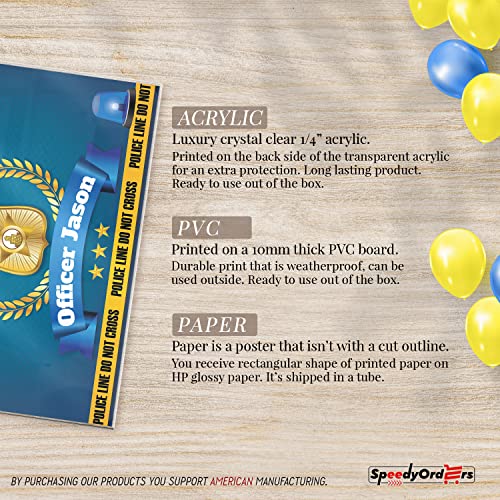 Graduation Banner, Congratulations Officer, Police Academy Banner Size 24X16 36X24, Police Party Ideas, Personalized Congratulation Party Banner Handmade Party Supply Poster Print #TOP5