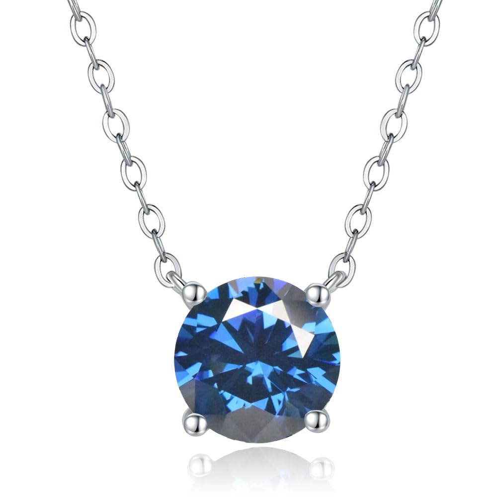 G.LEEKIN Moissanite Necklaces for Women, 1CT D Color VVS1 Diamond Pendant Necklace, s925 Sterling Silver Dainty Necklace for Women