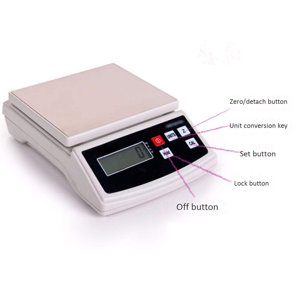 Báscula electrónica de cocina Báscula de joyería de alta precisión Báscula experimental Báscula digital for alimentos Cocina casera Hornear Pesaje de frutas Básculas multifuncionales (Size : 10