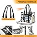 getgto Clear Bags for Women Tote Bag, Crossbody Bag, Stadium Approved Clear Purse for Sports Events, Concert, Work & Beach