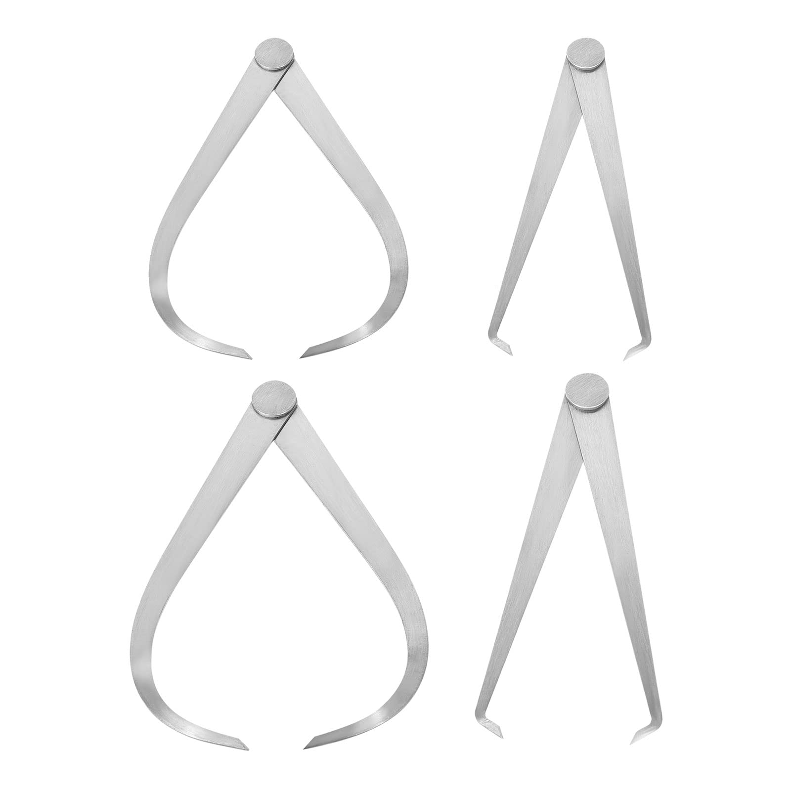 QUARKZMAN 300mm 12" 150mm 6" Interno Esterno Calibro Inossidabile Acciaio Solido Attrito Giunto Misurazione Strumento 2 Coppia