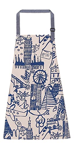FAIRYGATE Apron with Large Pocket Barbecue Kids Adjustable Child Chef for Boys Girl's Kitchen Cooking Baking Painting Wear Plain School Aprons Suitable for Crafts A3922