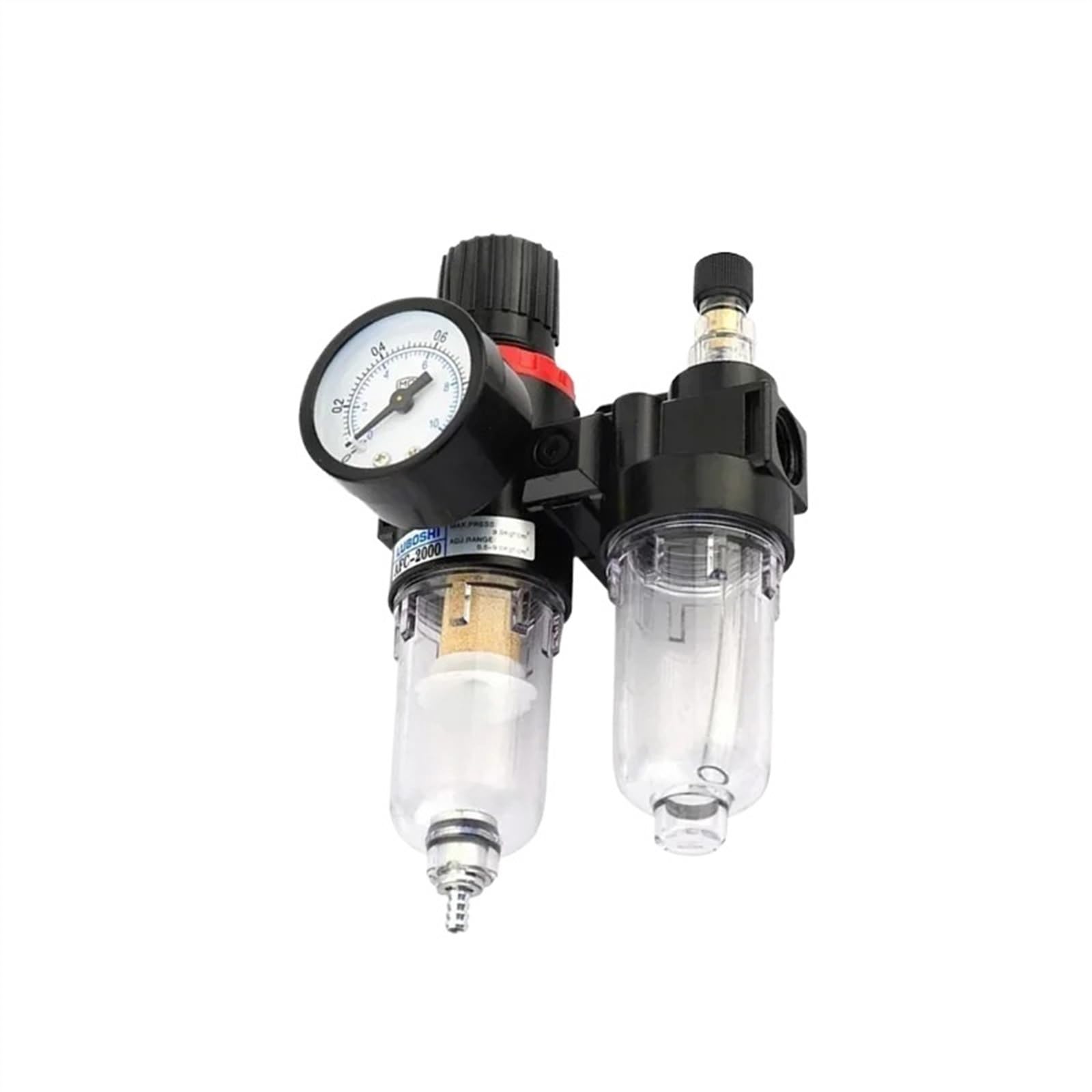 AFC2000 Oil Compressor Filter Water Separator Regulator Siphon Filter Airbrush G1/4 Air Pressure Reducer (AFC w (PC6-02x2))
