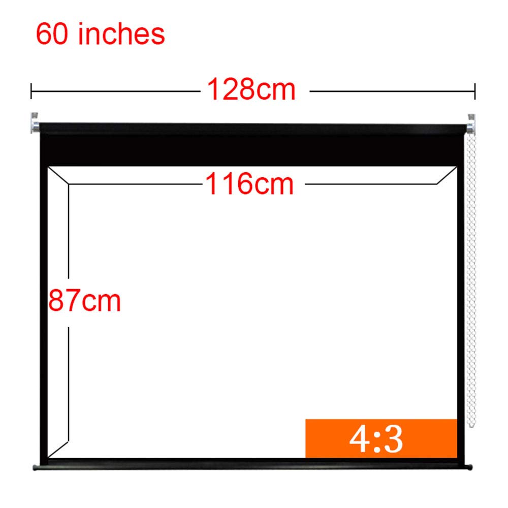 Telo Da Proiezione/4: 3 HD Portatile/60 Pollici a Parete Schermo Proiezione/Adatto per Home Theater,Uffici Scolastici,Interni Ed esterni/B / 116×87cm