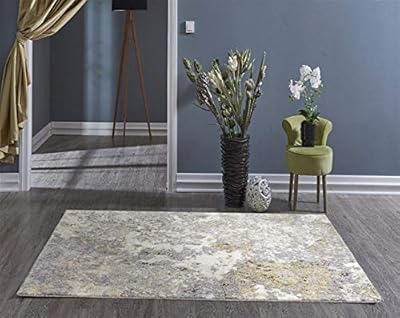 6490 Gray Abstract 5 x 7 Area Rug Carpet Large New