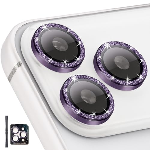 Protection objectif 17 Pro contre les rayures verre trempé violet avec applicateur