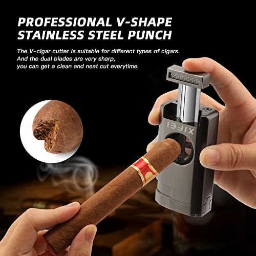 Encendedor XIFEI con cortador y humidor de cigarros miniatura 2