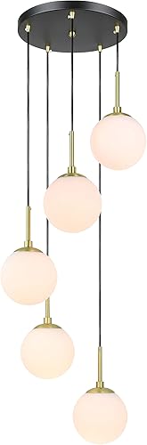 Miniatura 7 de XiNBEi Lighting Iluminación colgante, moderna 1 luz colgante de cristal ajustable cocina colgante luz de techo níquel cepillado XB-P1256-BN