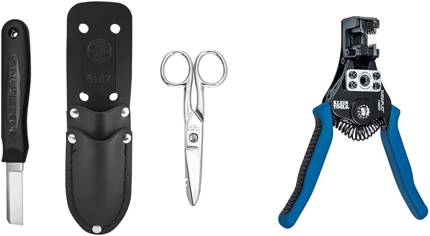 Klein Tools Cable Splicer's Kit and 8-20 AWG Wire Stripper/Cutter Bundle