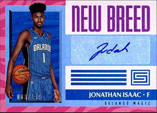 2017-18 Panini Status New Breed Autographs Pink Jonathan Isaac RC AUTO 9/149