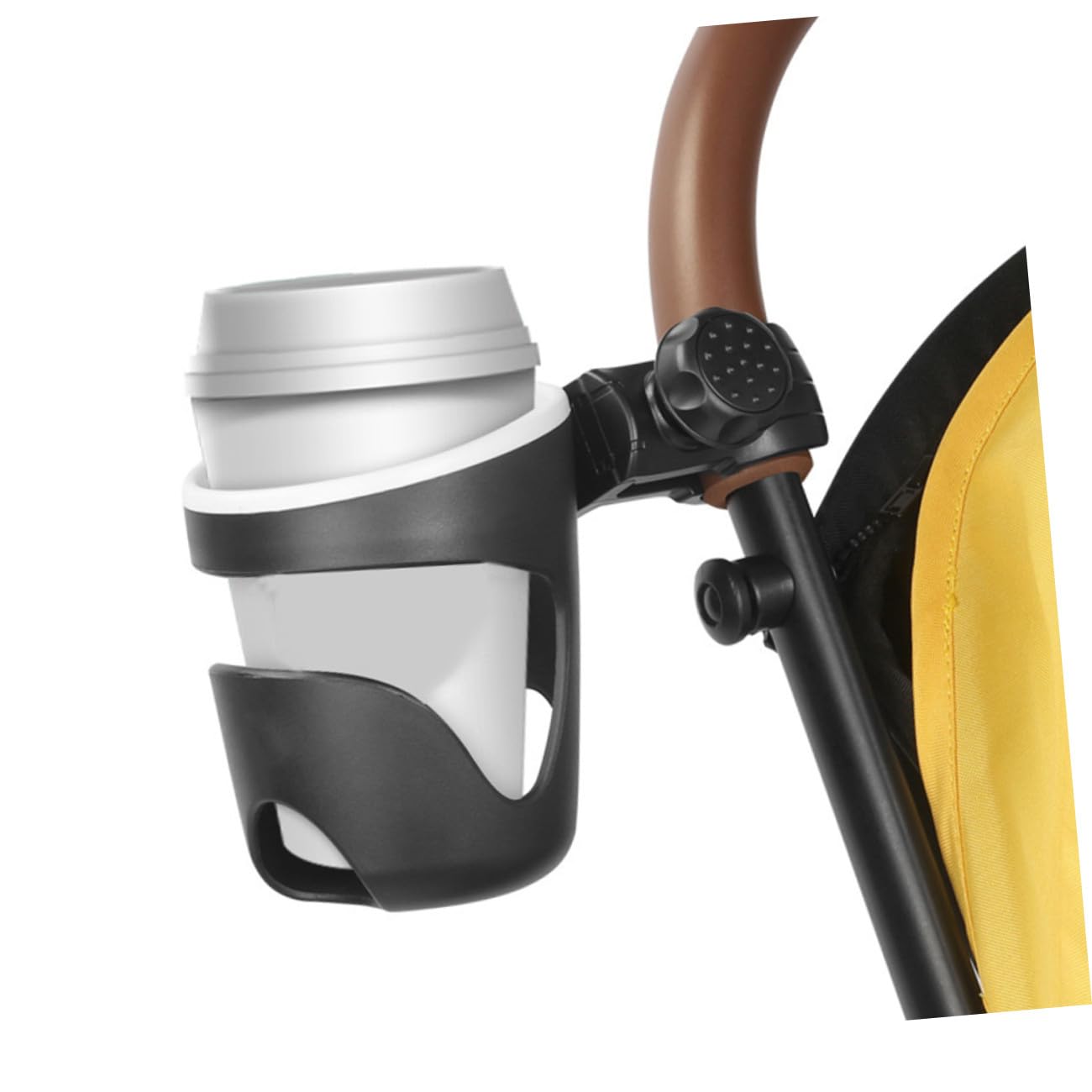 YARNOW 2 Pezzi Portabottiglie per Passeggini Nero Organizzatore per Bottigli Tazze Accessorio per Carrozzine Facile Trasportare