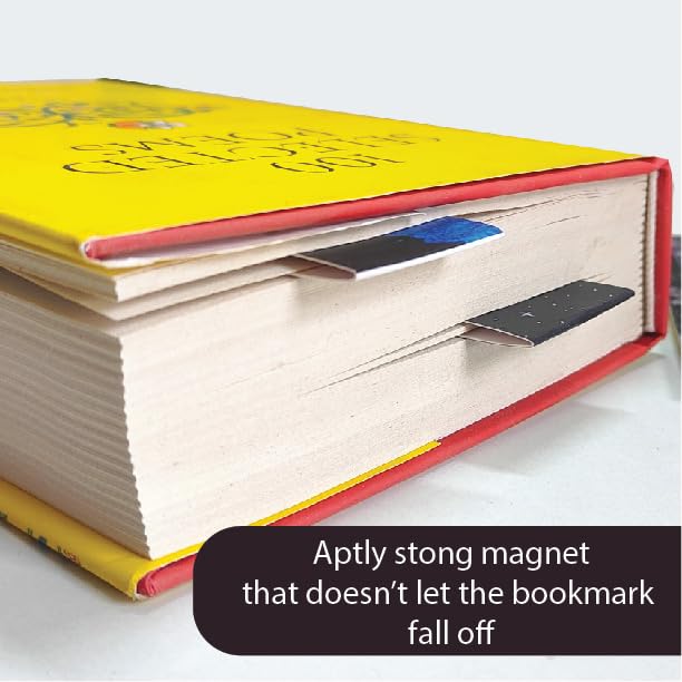 Image of Antara Wilderness Magnetic Bookmarks with Inspirational Quotes | Set of 5 Book Marks with Stong Magnet | Beautiful Nature Paintings | Laminated Matte Finish | Ideal Gift for Bookworms | 1.3 inch X4.5 inch