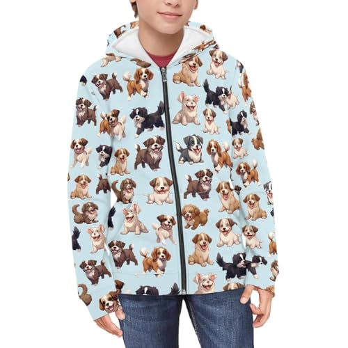 Boys Girls Hoodie Full Zip Drop Shoulder Soft Hooded Jacket Long Sleeve Child Sweatshirts 6-14 Years3