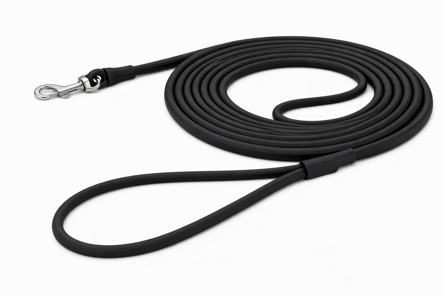 Flamingo Dog Training and tracking leash Caspar Black 5m 6mm