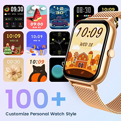 Taopon SMARTWATCH STEEL Smart Watch For Women Fitness Tracker: 1.83 Inch Bluetooth Call Smartwatch With Blood Oxygen Blood Pressure Monitor Compatible With Android Ios 100+ Sport Mode Heart Rate Steps Counter Waterproof Ip67 thumb #4