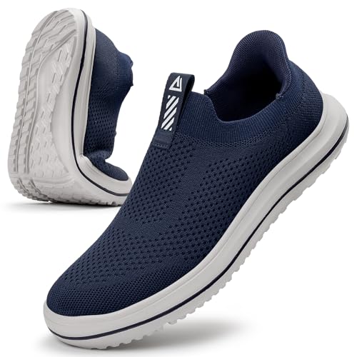 MrToNo Slip On Sneaker Men's Lace Free Sneakers Hand-Free Running Shoes Lightweight Breathable Outdoor Sports Sneakers Leisure Road Running Shoes Dark Blue-SHENLAN 45 MrToNo Slip On Sneaker Men's Lace Free Sneakers Hand-Free Running Shoes Lightweight Breathable Outdoor Sports Sneakers Leisure Road Running Shoes Dark Blue-SHENLAN 45