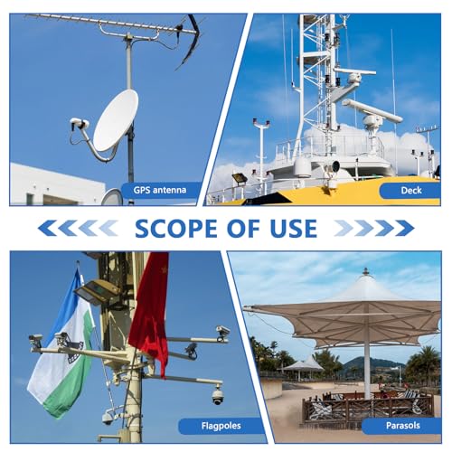 Support de poteau d'antenne dacromet pour bloquer la rotation du mât - 7