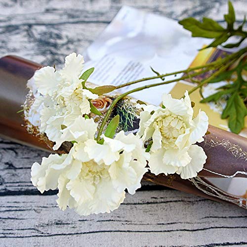 EdricShop European Artificial Flower Scabiosa comosa Home Decoration Silk Flowers Mother's Day - (Color: Pink)3
