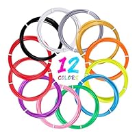 Kretrum 3D Pen Filament Refills 12 Colors 3D Printing Pen PLA Filament 1.75mm Each Color 3M PLA Refills Compatible with MYNT3D SCRIB3D PIKA3D Most 3D Pens NOT FIT 3Doodler Start Pen