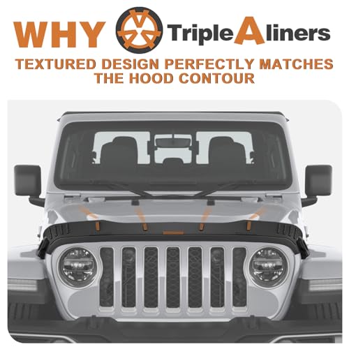 Image of TripleAliners Hood Deflector Protector for Gladiator 2020+ & 2018+ Wrangler