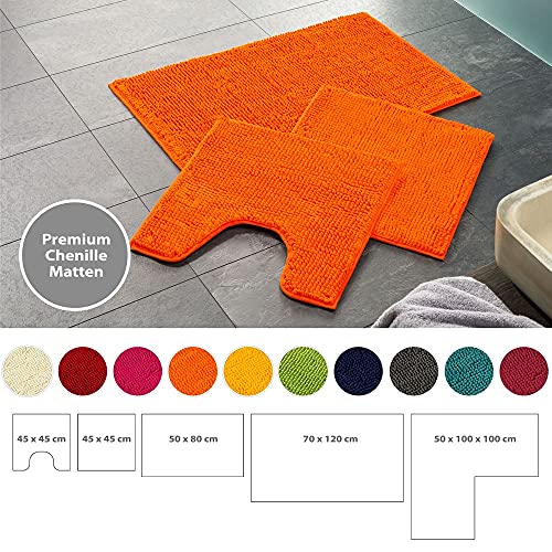 PANA Chenille Badematte in versch. Farben und Größen • Badteppich aus weichen Fasern - rutschfest & waschbar… – Bild 5