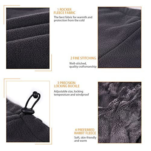 BSITSSS Schlauchschal, Multifunktionstuch Winter, Loop Schal Herren Schal Herren Damen Winter Halstuch Halswärmer Gesichtsschal Warm Dick Loopschal Nackenwärmer Sport Motorrad Fahrrad Unisex(Schwarz)