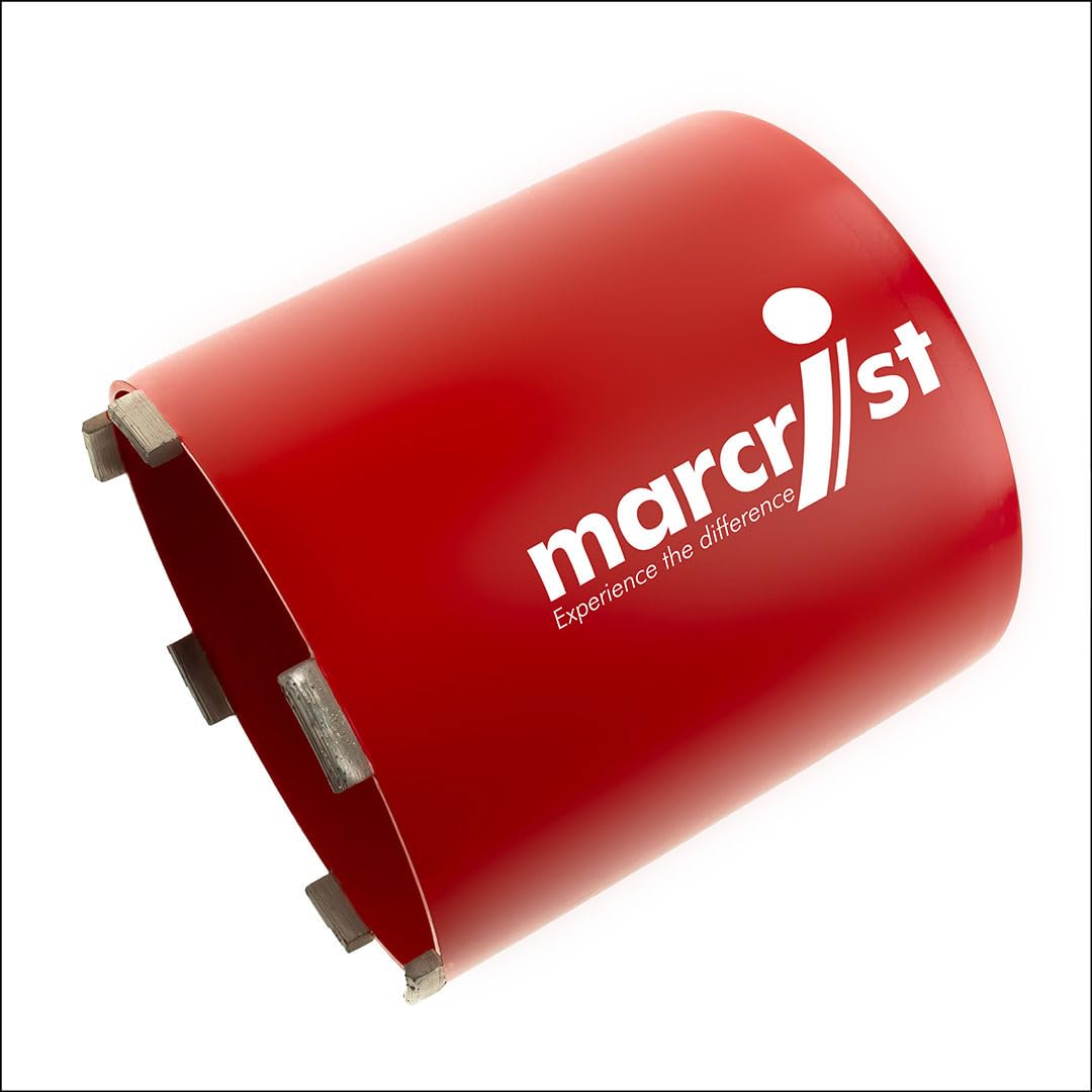 Marcrist Diamond Core Drill Bit 152mm - 1/2″ BSP (F) Professional Diamond Core Drill Bit for Concrete & Brick - Rotary Core Drill Bit for SDS Plus & 3-Jaw (6374F)