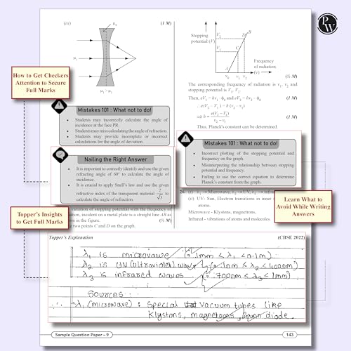 Image of PW CBSE Class 12 Sample Papers Physics-for 2025 - 2026 Board Exam | 15 New-Pattern Papers per Subject + 111 most probable question | Solved & Unsolved
