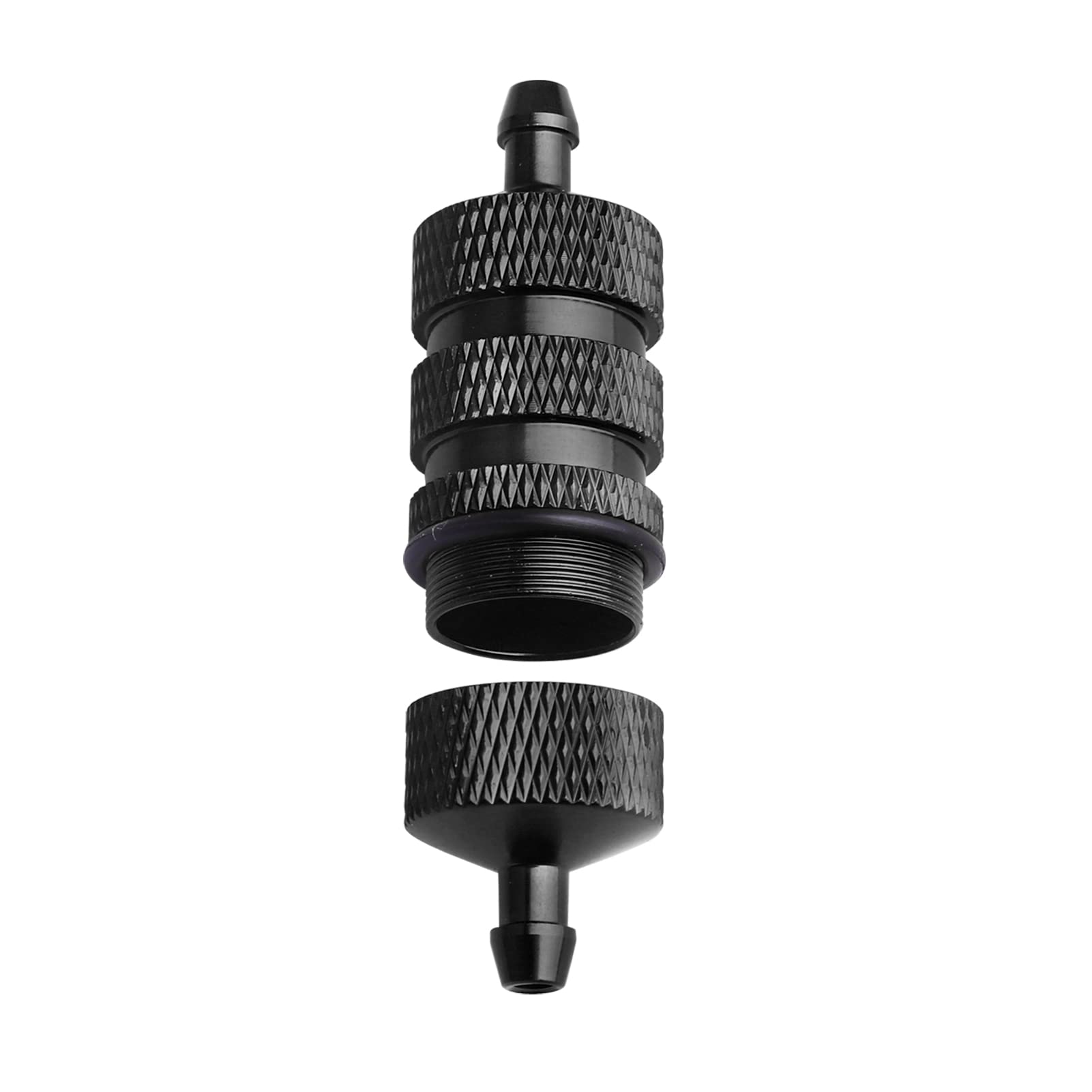 RC Nitro Fuel Filter With Silicone Tubing - Red Anodized Aluminum For 1/8 & 1/10 Scale Cars, Airplanes