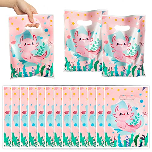 3sscha 50Pcs Axolotl Party Favor Bags Amphibian Themed Waterproof...