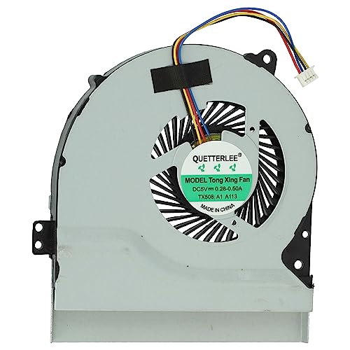 vhbw Ventilador CPU/GPU compatible con Asus X550C, X450CA, X450EP, X550, X550E, X550J, X550V, X450 notebook, portátil, con clavija de 4 pines