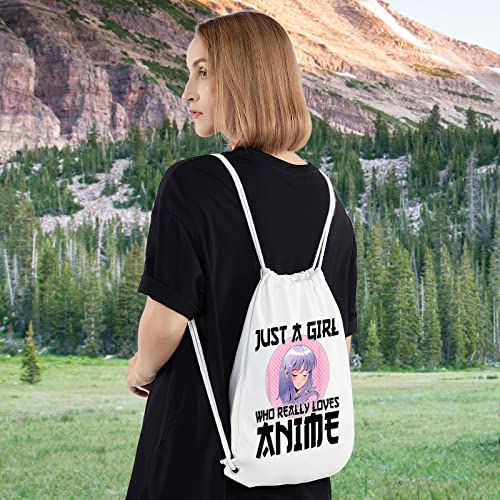 WZMPA Anime Fan Drawstring Backpack - Lover's Gift Just Who Loves Anime Travel Bag Merchandise3