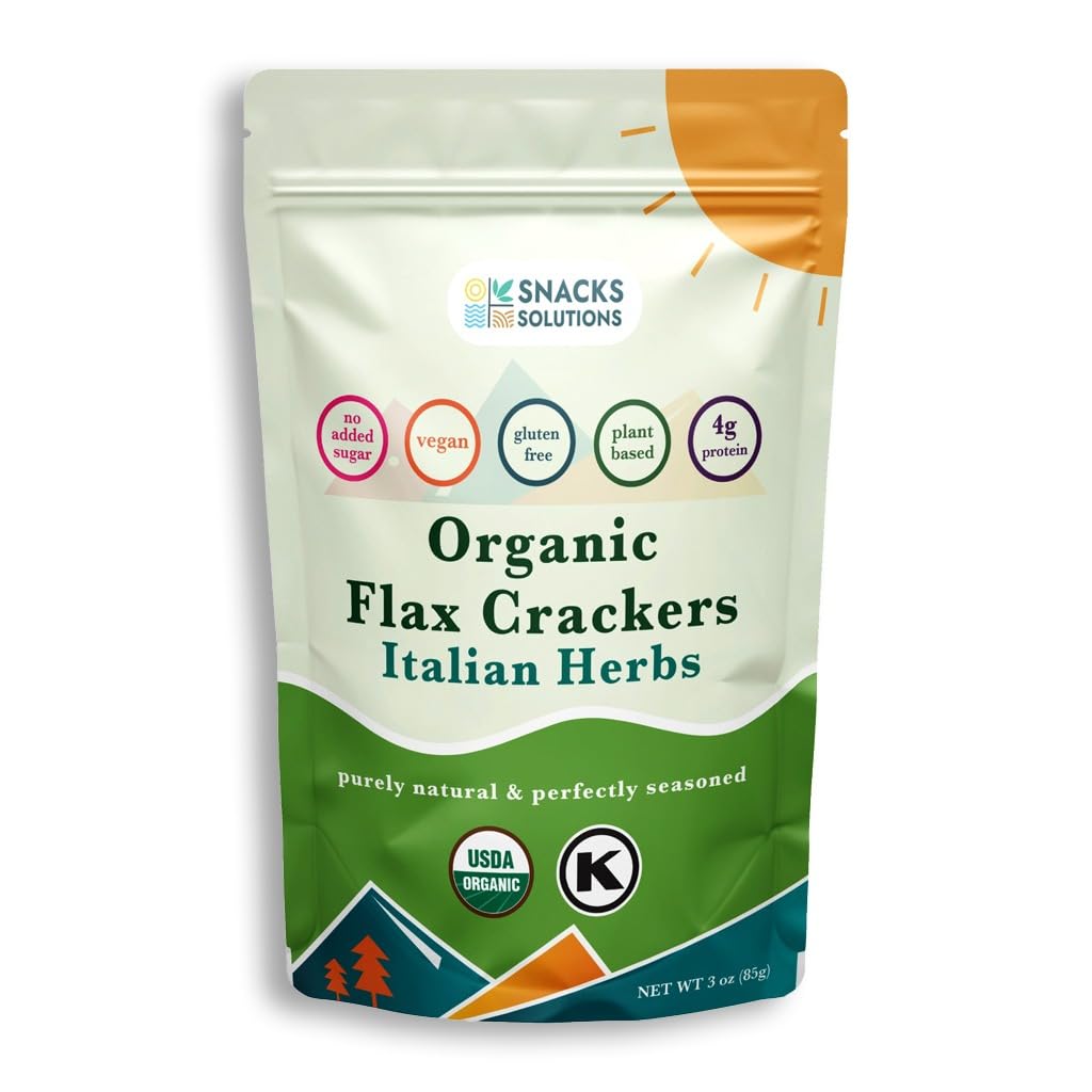 Snacks Solutions Nut & Seed Crackers (3 oz - Pack of 4, Variety)