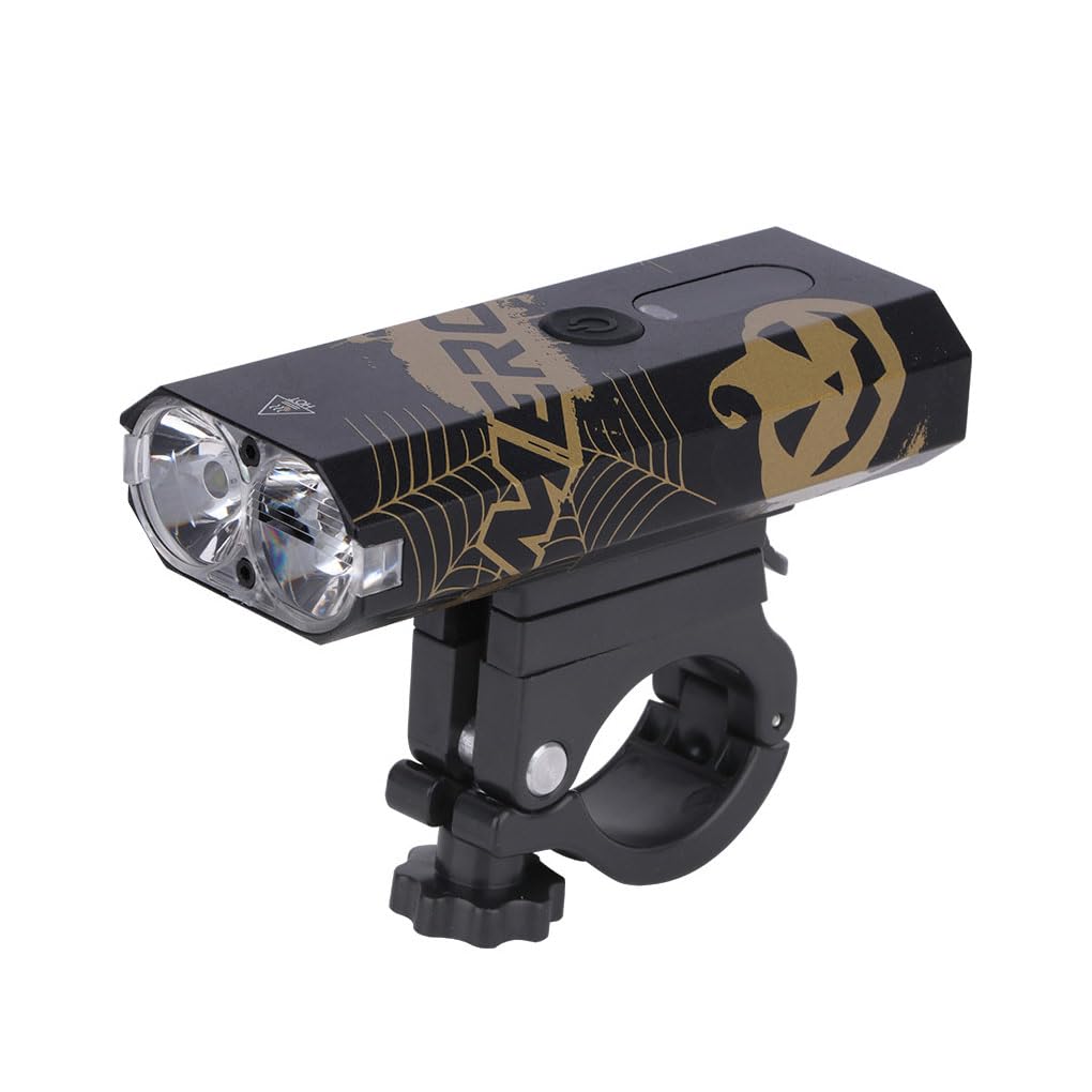 Przednie światło rowerowe mini USB rower zasilany baterią reflektor o wysokiej widoczności 600 lm lampa nocna akcesoria do jazdy czarno-czerwone