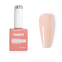 Vista 10 de FZANEST - Gel de base de goma para uñas, esmalte de uñas de gel transparente de formación, capa base de goma elástica, gel de extensión en una