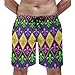 Carnivals Print Shorts Men Elastic Waist Short Pants Board Pant Hawaiian Trunks Fashion Bottoms Breathable Hot Pants XL Gold