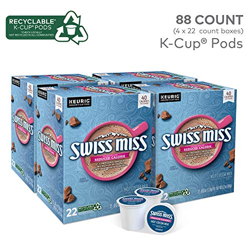Swiss Miss Reduced Calorie Hot Cocoa, Keurig Single Serve K-Cup Pods, 88 Count #TOP2