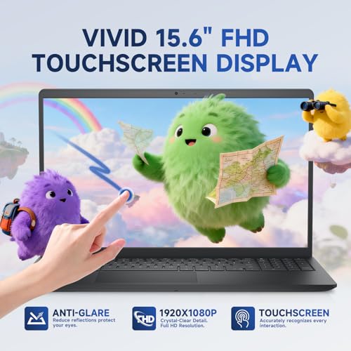 Image of Dell Inspiron 15 3535 Touchscreen Laptop - 15.6 inch FHD Anti-Glare Display, AMD Ryzen 7 7730U, 32GB RAM + 1TB SSD, AMD Radeon Graphics, Windows 11 Pro, Copilot AI Laptop for Business, Wi-Fi, HDMI