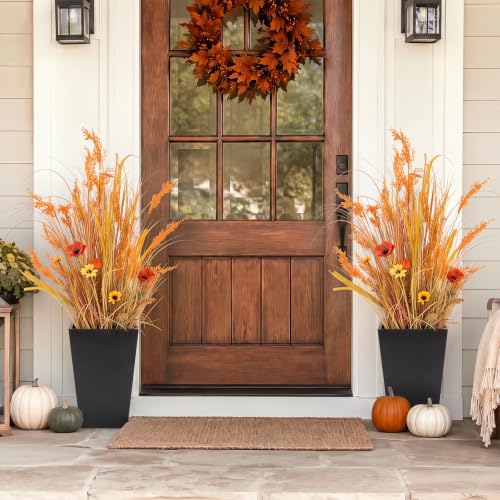 Norme 2 Pcs Potted Artificial Fall Plants 31