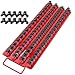 Mechan 80pc Portable Socket Organizer Tray - Premium Quality Socket Tray - Adjustable Socket Holder - Sturdy Socket Rails w/Spring Loaded Ball Bearing Socket Clips For Tool Box Organization