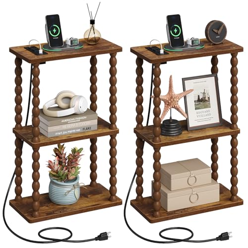 ELYKEN Set of 2 Narrow Side Tables