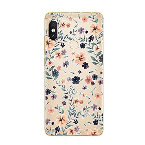 AIsoar ® Coque Xiaomi Redmi Note 5, Xiaomi Redmi Note 5 Pro Case, Transparente Ultra Mince Silicone Antichoc Housse TPU de Protection arrière Résistant aux Rayures Chiot Couverture (Feuilles)