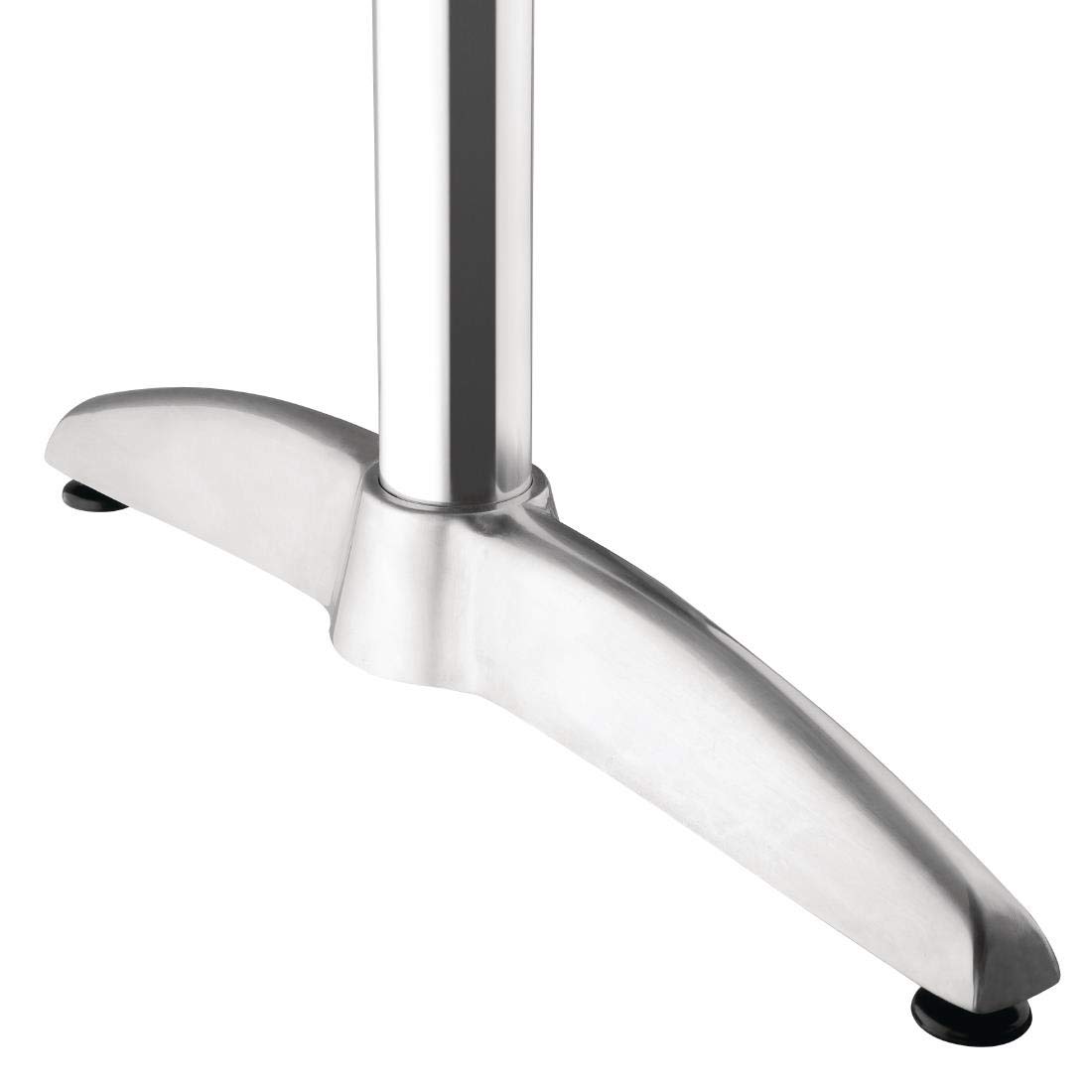 Bolero Table rectangulaire alu avec plateau inox et rebord alu 1200x600mm, gris, plateau en acier inoxydable et base en aluminium, taille: 750 (H) x 1200 (L) x 600 (P) mm, U432