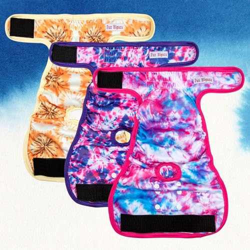 Image of Female Dogs Diapers Belly Bands, Washable Reusable Female Doggy Wraps Panties for Doggie Puppy Pooping Potty Training Heat Incontinence Marking Panal para Perro Large