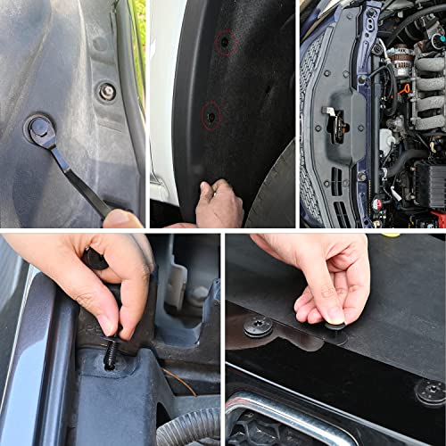 Image of Nilight 120PCS Car Retainer Clips Fastener Remover 5mm 6mm 7mm 9mm 10mm Expansion Screws Replacement Kit Bumper Push Rivet Clips for GM BMW Honda Mercedes-Benz, 2 Years Warranty