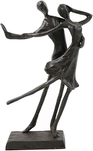 Miniatura 1 de Estatuilla romántica de metal para parejas, escultura de hierro, aniversario, boda, compromiso, estatuilla romántica para amor, novios, estatuilla
