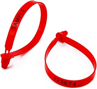 Leadseals(R) 500 PCS Red Tite-Lock Plastic Tractor Truck Door Seal Tamper Evident Security Tags Numbered Safty Disposable Locks for Trailer Logistics Shipping Transport