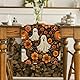 Halloween Tischläufer 33*183CM Halloween Deko Tischwäsche Niedlicher Geist Chrysantheme Tischdecke Leinen Vintage Orange Schwarz Abwaschbare tischdeko Halloween Geeignet für Küche Halloween Party