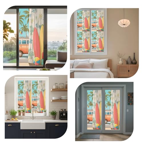 Película para ventana privacidad hojas tropicales 17.7x39.3 miniatura 4