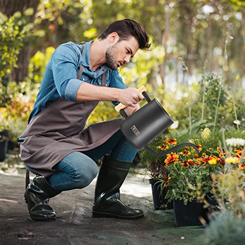 Watering Can Indoor Plants,Small Watering Can,Stainless Steel Plant Watering Can With Long Spout And Wooden Handle 35Oz For Indoor House Plants Outdoor Garden Flower Decorative #TOP3